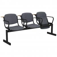 Блок стульев 3-местный, откидывающиеся сиденья, с подлокотниками, лекционный в Самаре