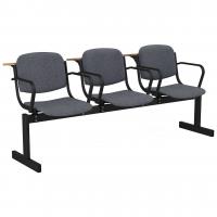 Блок стульев 3-местный, не откидывающиеся сиденья, с подлокотниками, лекционный в Самаре